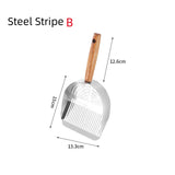 Cat Litter Shovel Pet Cleaning Tool carbon steel Wooden Handle Washable Kitten Litter Scoop Cats Toilet Cleaning Shovel Tool