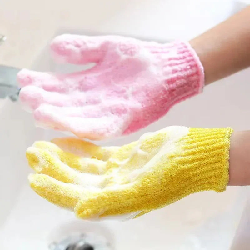 1-4pcs Body Cleaning Washcloth Soft Brush Home Hotel Bathroom Shower Ball Back Scrubber Set Exfoliating Skin Towel Bath Gloves