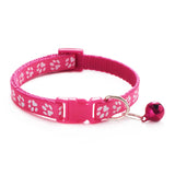 HABO Collar With Bell Cartoon Footprint Colorful Dog Puppy Cat Accessories Kitten Collar Adjustable Safety Bell Ring Necklace