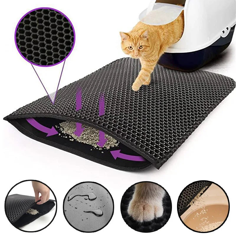 New Litter Box Mat Litter Cat Mat Sandbox Cat Tray Mat MSCZ04