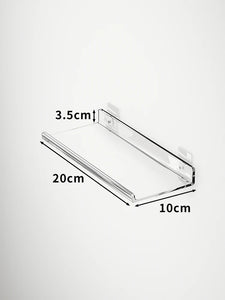 Acrylic Storage Rack Wall Panel No Need To Drill Holes, Bathroom, Bathroom, Kitchen Storage Rack, Organic Glass Strong Sticker