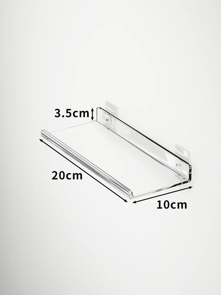 Acrylic Storage Rack Wall Panel No Need To Drill Holes, Bathroom, Bathroom, Kitchen Storage Rack, Organic Glass Strong Sticker