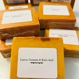 Lemon Turmeric & Kojic Acid Handmade Soap Body And Facial Cleaning Lemon Soap Moisturizing Turmeric Soap Body Cleaning Soap