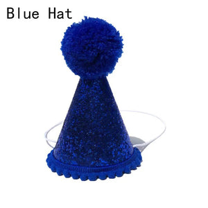 Cute Pet Birthday Caps/Bibs Design Headwear Triangle Scarf Hat Tie Collar Cat Dog Costume Pets Accessories Decoration Supplies