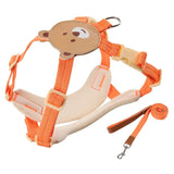 Cute Duck Adjustable Cat Harness Leash Pets Collar for Small Dog Cats Safe Comfortable Outdoor Walks Rope For Puppy Accessorie