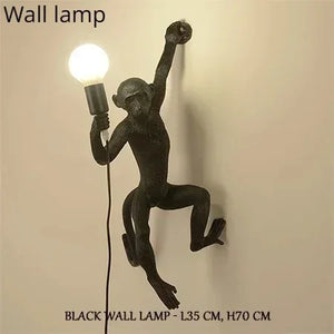 SANDYHA Nordic Retro Resin Monkey Wall Lamps for Living Room Home Decor Bedroom Led Lights Kitchen Island Dining Table Lightings