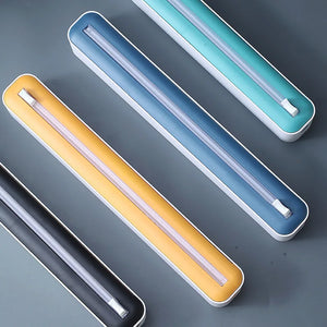 Practical Kitchen Tool Plastic Wrap Dispenser with Cutter, Adjustable Foil & Cling Film Storage Box Food Wrap Organizer