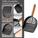 Cat Litter Shovel Pet Cleaning Tool carbon steel Wooden Handle Washable Kitten Litter Scoop Cats Toilet Cleaning Shovel Tool