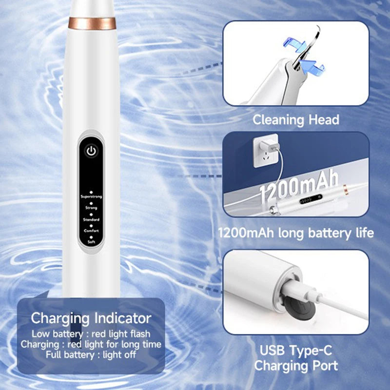Ultrasonic Dog Dental Cleaner Electric Toothbrush Cleanning Dog Teeth Plaque Remover Pet Dental Calculus Beauty  Instrument