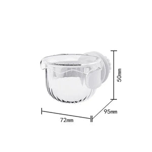 ♥♥♥Plastic Parrot Feeder,Transparent Bird Food Box,Splash-proof Water Feeder
