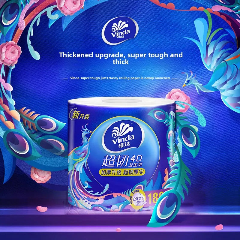 Max 10-30 Rolls, 180g/roll, Thickened With 4 Layers, Extractable Tissue Paper, Native Wood Pulp, Household Napkins, Toilet Paper