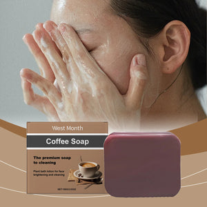 WEST MONTH Coffee Soap Coffee Essence Mild Cleansing Nourishing Skin Moisturizing Brightening Soap 100G/3.53 OZ