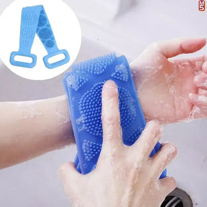 Silicone Back Scrubber for Shower Bath Body Brush Back Washer with Handle for Men and Women Deep Cleansing Massage Skin