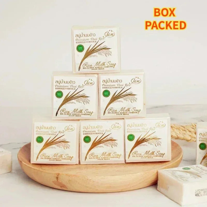 4 Pack JAM Original Rice Milk Soap from Thailand Handmade K-Brother Goat Milk Soap for Dropsshipping