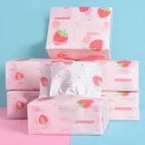1 Pack/5 Packs/10Packs  of Strawberry Printed 4-layer Soft Paper, Household Paper, Toilet Paper, Napkins, Kitchen Paper