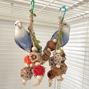 Bird Chewing Toy Funny Cotton Rope Pinecone Parrot Toys Bite Resistant Bird Tearing Toy Cockatiels Training Cage Toys For Birds