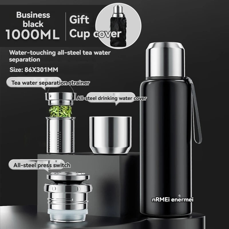 1.5L Thermos Bottle For Tea Stainless Stee Insulated Coffee Bottle Hot Water Bottles Vacuum Flask Mug Thermal Containers Cup