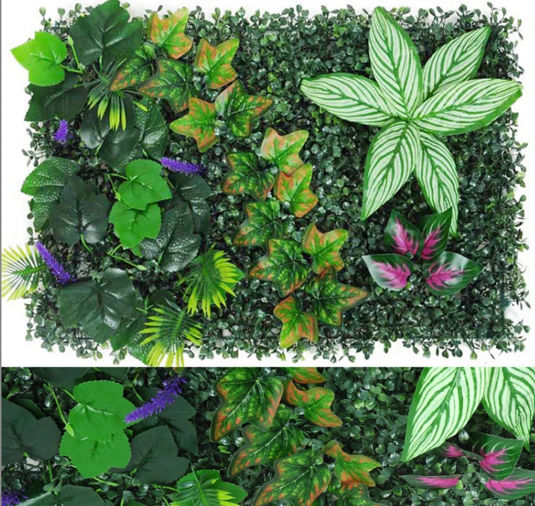 Green Artificial Plants Wall Panel Plastic Outdoor Lawns Fake Flowers Decor  Wedding Backdrop Party Garden Grass Flower Wall