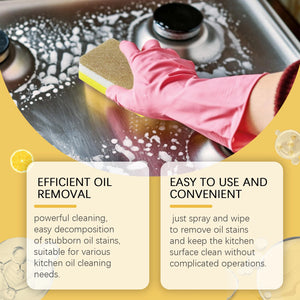 JAKEHOE Greasy Dirt Clean Spray Kitchen Powerful Remover Oil Multipurpose Dirt Degreaser Cleaning Agent Washing Home Use Cleaner