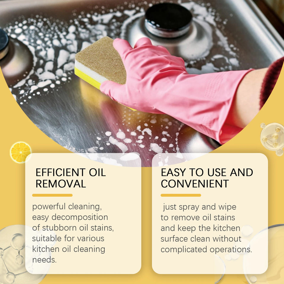 JAKEHOE Greasy Dirt Clean Spray Kitchen Powerful Remover Oil Multipurpose Dirt Degreaser Cleaning Agent Washing Home Use Cleaner