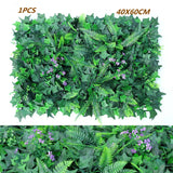 Green Artificial Plants Wall Panel Plastic Outdoor Lawns Fake Flowers Decor  Wedding Backdrop Party Garden Grass Flower Wall