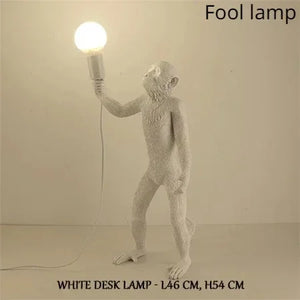 SANDYHA Nordic Retro Resin Monkey Wall Lamps for Living Room Home Decor Bedroom Led Lights Kitchen Island Dining Table Lightings