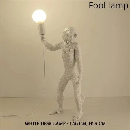 SANDYHA Nordic Retro Resin Monkey Wall Lamps for Living Room Home Decor Bedroom Led Lights Kitchen Island Dining Table Lightings
