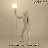 SANDYHA Nordic Retro Resin Monkey Wall Lamps for Living Room Home Decor Bedroom Led Lights Kitchen Island Dining Table Lightings