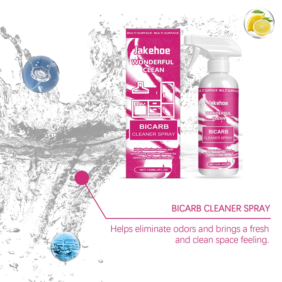 Baking Soda Heavy-Duty Grease Cleaner Spray Tackles Stubborn Grease Stains Powerful Degreaser For Kitchen Hoods And Stoves