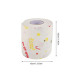 4 Rolls Christmas Pattern Toilet Paper Xmas Santa Claus Decor Tissue Towel Napkin Napkins