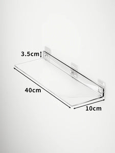 Acrylic Storage Rack Wall Panel No Need To Drill Holes, Bathroom, Bathroom, Kitchen Storage Rack, Organic Glass Strong Sticker