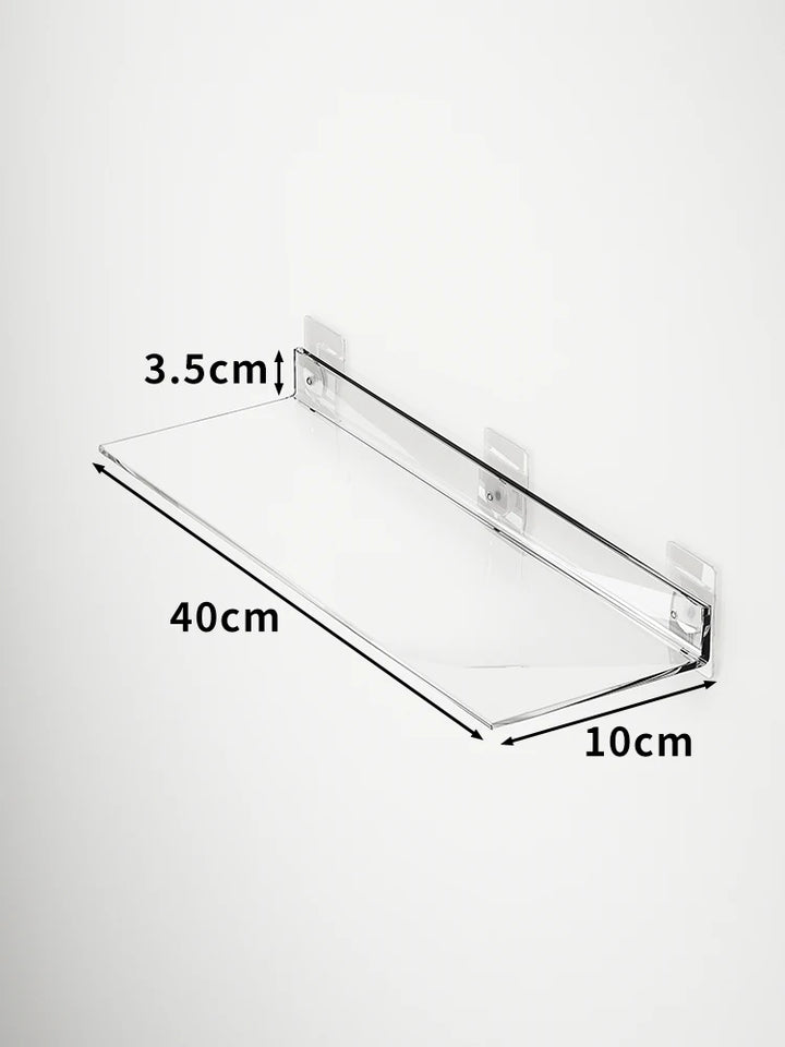 Acrylic Storage Rack Wall Panel No Need To Drill Holes, Bathroom, Bathroom, Kitchen Storage Rack, Organic Glass Strong Sticker