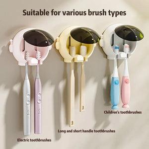 Bathroom Toothbrush Organizes Easy Installation Creative Astronaut Designs Toothbrush Holders For Household Bathroom Ornament