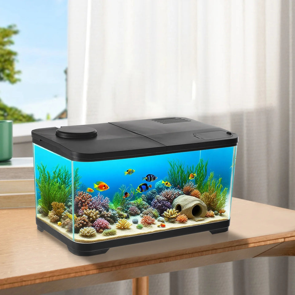 Aquarium Starter Kits - Arcrylic Fish Tank with Led Lights Freshwater & Marine Aquarium Tank for Betta, Fish Breeding Box
