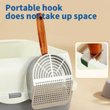 Cat Litter Shovel Pet Cleaning Tool carbon steel Wooden Handle Washable Kitten Litter Scoop Cats Toilet Cleaning Shovel Tool