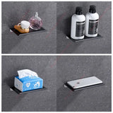 Aluminum Alloy Toilet Paper Holder Shelf With Tray Bathroom Accessories Kitchen Wall Hanging Punch-Free Toilet Paper Roll Holder
