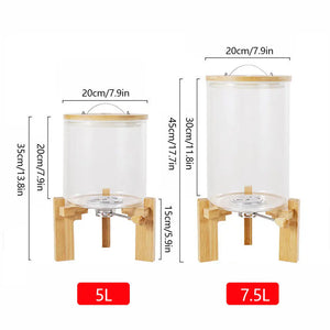 5L/7.5L Rice Dispenser Flour and Cereal Container Creative Glass Food Storage Container for Kitchen Organization