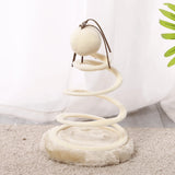 Cat Toy & Scratcher Set - Spiral Steel Spring Linen Disc Scratching Pad + Linen Mouse, Durable Cat Scratching Toy for Nail Care