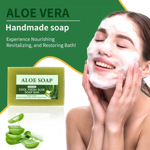1/2/4/6Pcs Aloe Vera Whitening Soap, Remove Acne, Pimples, Skin Radiant, Improve Skin Luster, Vegan Bath Wash for All Skin Types