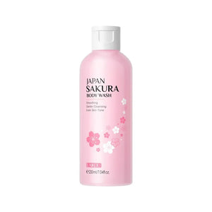LAIKOU Sakura Shower Gel Long Moisturizing Smooth Long Lasting Fragrance Gentle Foam Body Cleansing Bath Product 200ml