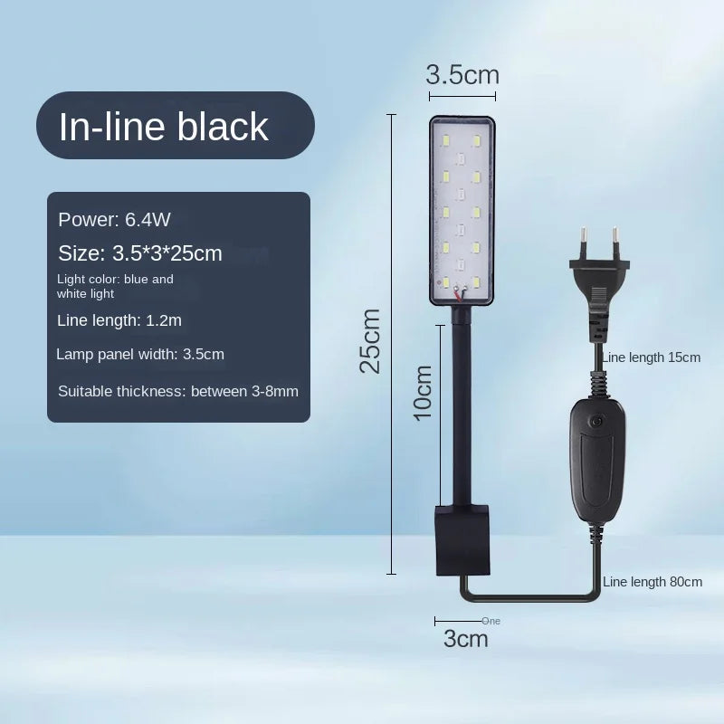 90~260V aquarium Super Bright Lamp LED Aquarium Light For Aquatic Plant Fish Tank Extensible Clip Lamp Fish tank lighting