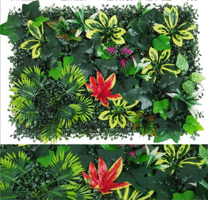 Green Artificial Plants Wall Panel Plastic Outdoor Lawns Fake Flowers Decor  Wedding Backdrop Party Garden Grass Flower Wall
