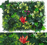 Green Artificial Plants Wall Panel Plastic Outdoor Lawns Fake Flowers Decor  Wedding Backdrop Party Garden Grass Flower Wall