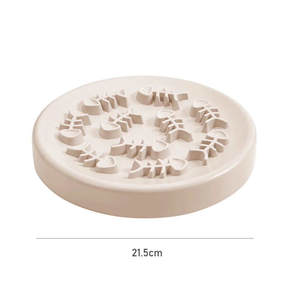 Fish Bone Dog Cat Bowl Anti Choking Slow Food Pet Bowl Pet Feeder Supplies