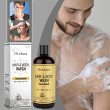 OceAura 2-in-1 Shampoo & Body Wash for Men - Moisturizing Body Wash, Skin & Scalp Cleanser, Hair Shampoo