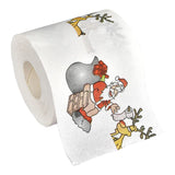 Colorful roll paper Christmas roll paper in stock Christmas pattern tissue printed small roll toilet paper