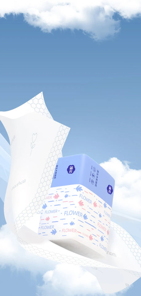 Diffuse Flower Paper 1 Pack 400 Paper Thickened Napkin S Size Household Paper Towel Comfortable Wood Facial Tissue Toilet Paper