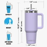 891/1182ml Insulated Mug With Handle And Straw Large Capacity 40oz Tumbler Stainless Steel Water Bottle Office Home Thermal Mug