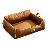 Autumn and Winter Dog Bed Latex Backrest Square Bed Cat Bed Dog Bed Small and Medium-Sized Dog Pet Bed All-Season Waterproof Dog