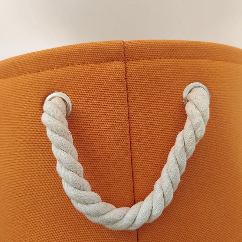 Round Pet Toy Basket Cat Dog Toys Storage Box Foldable Clothes Storage Basket with Handle Pet Supplies Dog Accessories